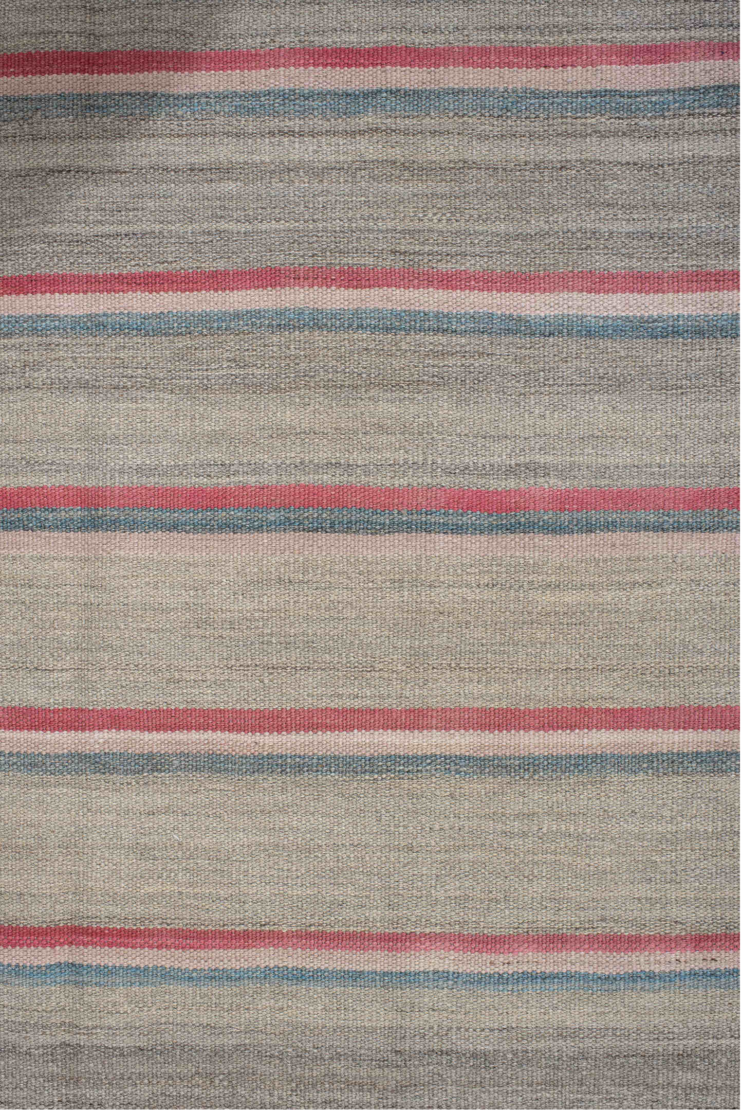 2' x 7' one-of-a-kind handmade vintage Kilim runner rug. Color palette: taupe, rose, ivory, teal, gray, beige, pink, red