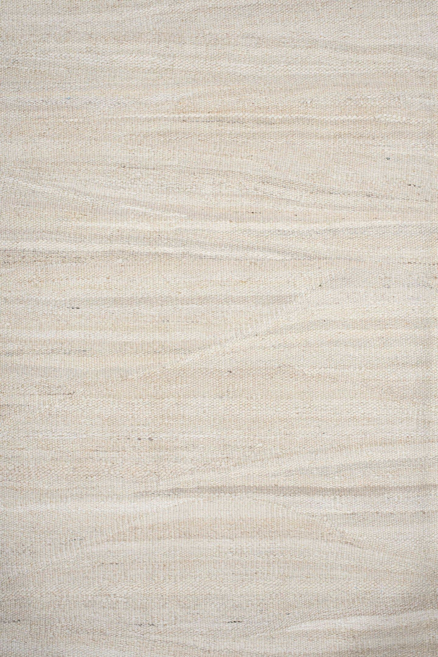 3' x 9' one-of-a-kind handmade vintage Kilim runner rug. Color palette: ivory, beige, cream, taupe, gray