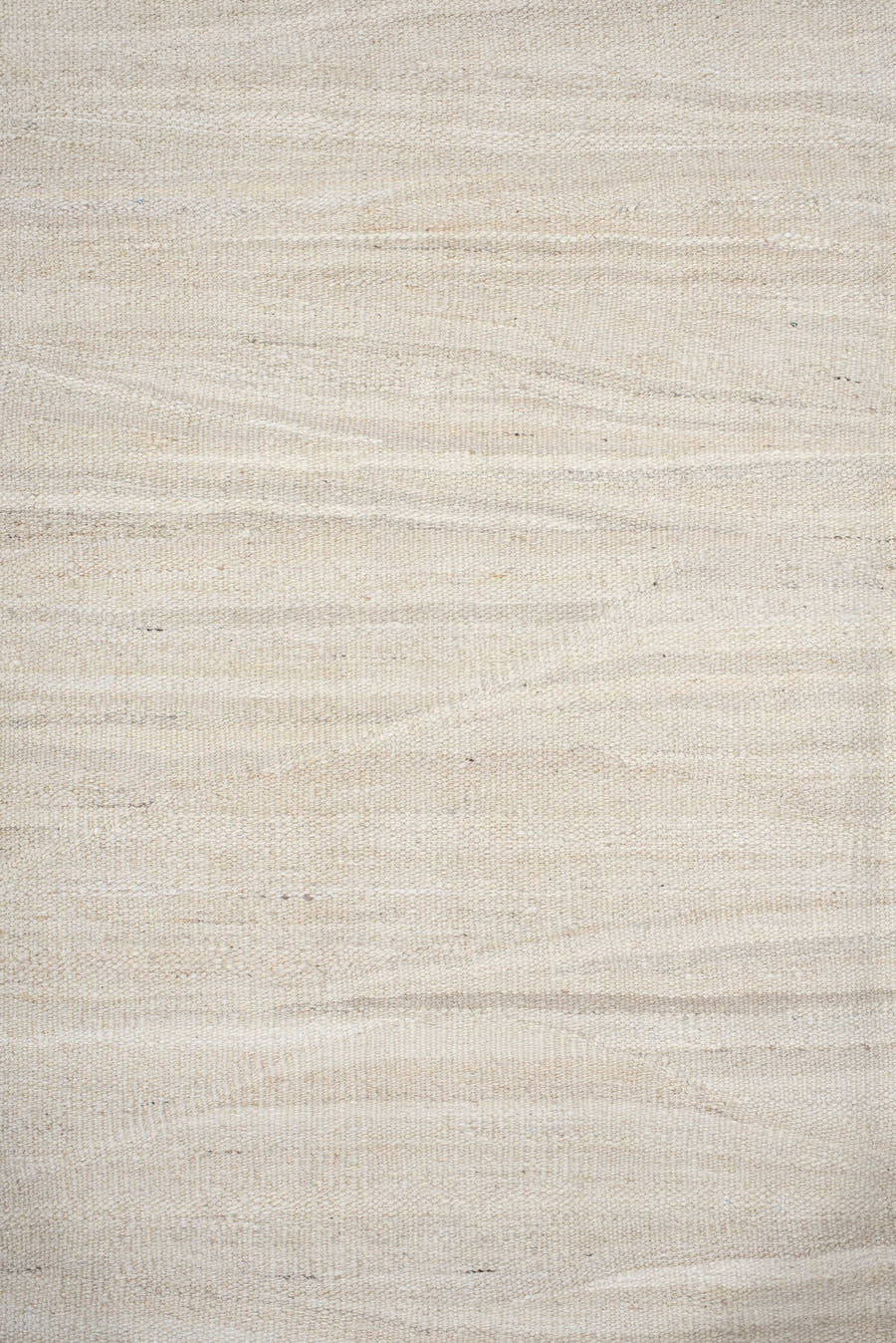 3' x 9' one-of-a-kind handmade vintage Kilim runner rug. Color palette: ivory, beige, cream, taupe, gray