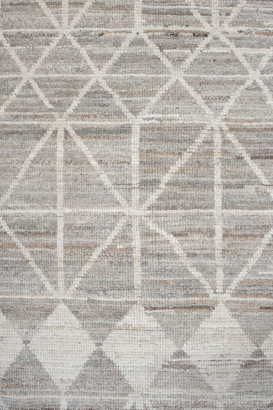 10' x 14' one-of-a-kind handmade vintage Tulu large size rug. Color palette: taupe, ivory, gray, cream, greige, beige