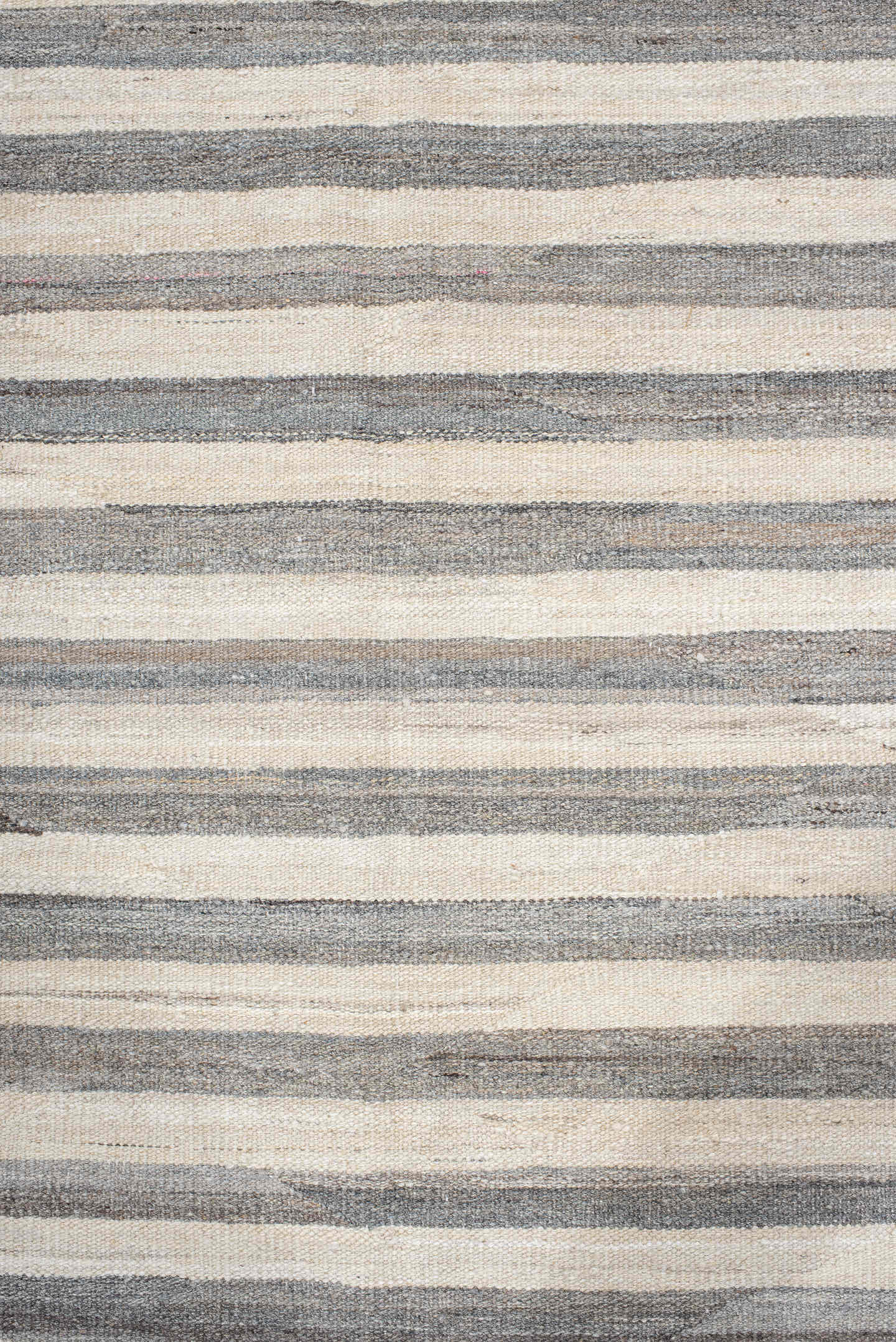 13' x 19' one-of-a-kind handmade vintage Kilim oversize rug. Color palette: gray, ivory, taupe, charcoal, greige, beige