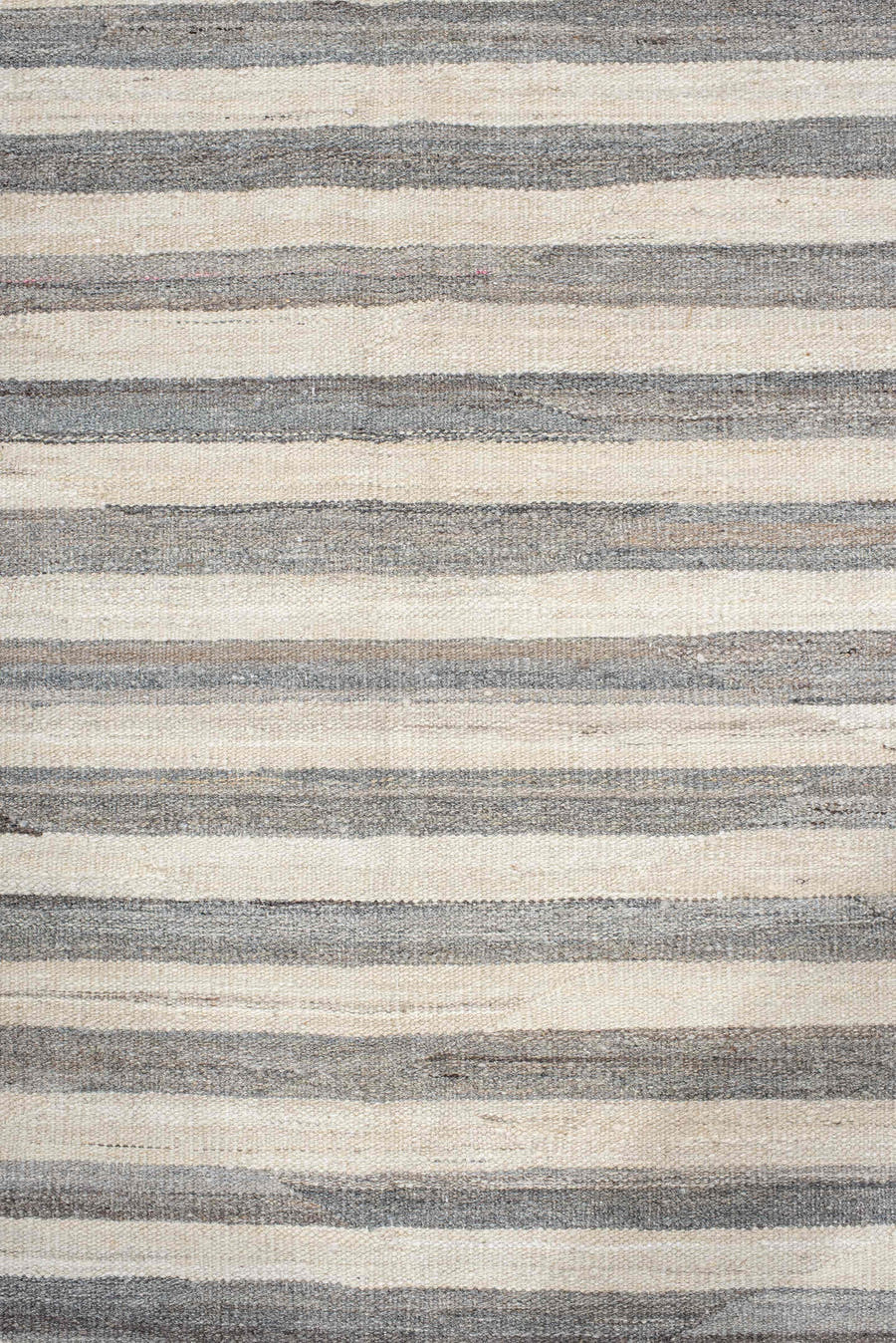 13' x 19' one-of-a-kind handmade vintage Kilim oversize rug. Color palette: gray, ivory, taupe, charcoal, greige, beige