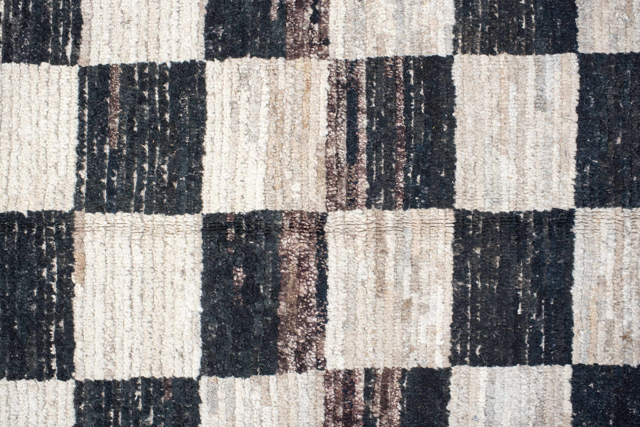 11' x 12' one-of-a-kind handmade vintage Tulu oversize rug. Color palette: black, blue, charcoal, dark gray, gray