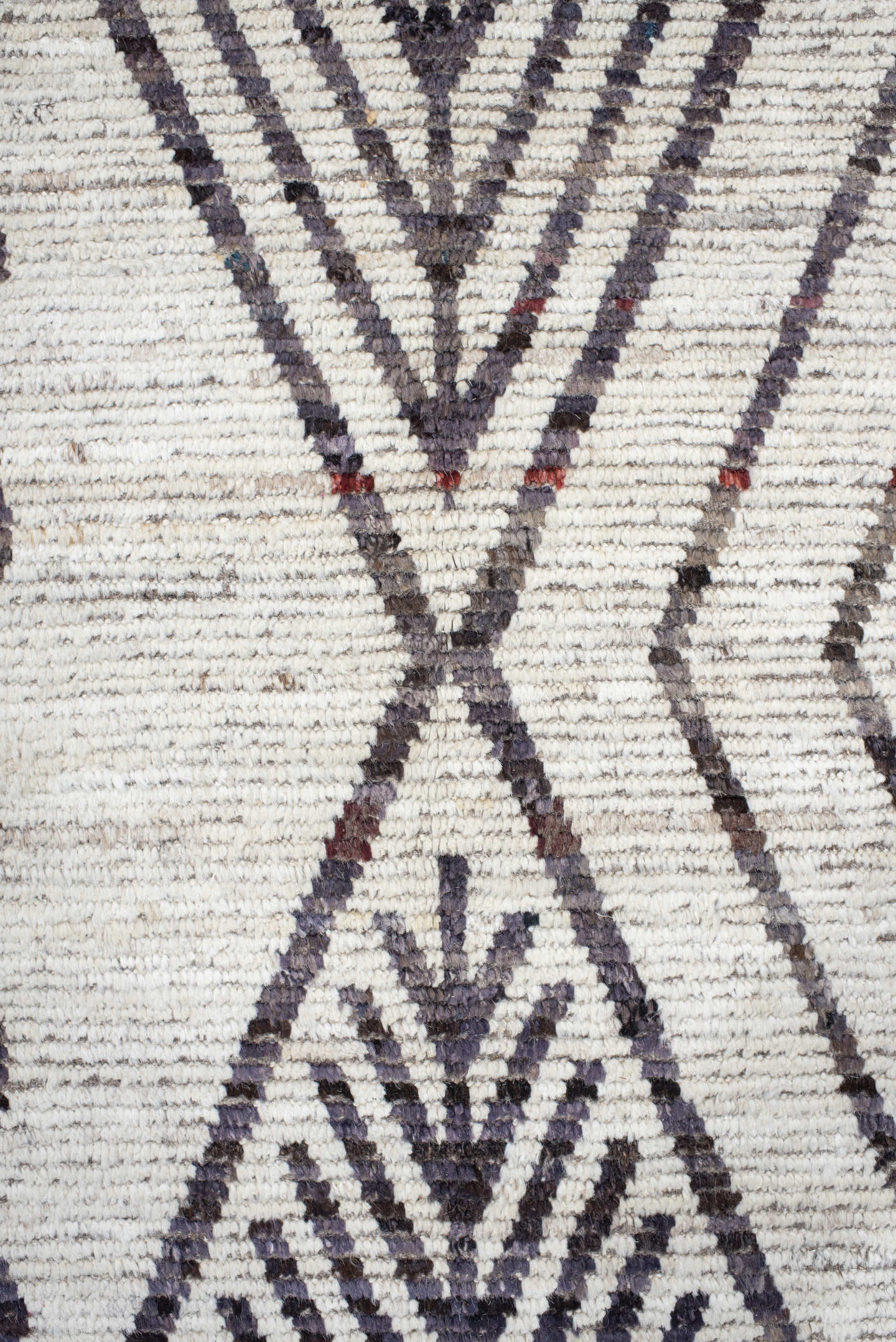 12' x 15' one-of-a-kind handmade vintage Tulu oversize rug. Color palette: ivory, charcoal, taupe, brown, gray, black, beige