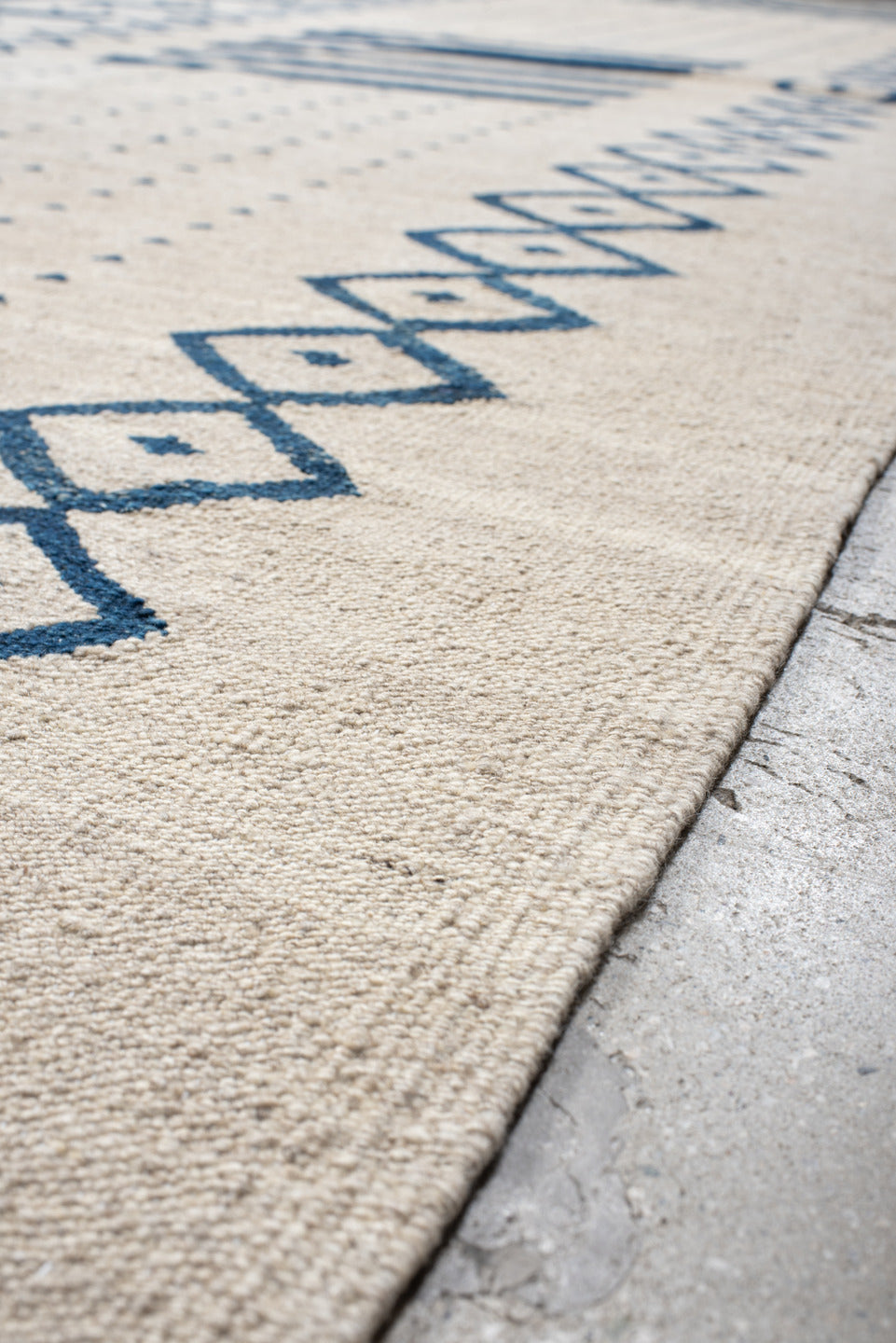 13' x 15' one-of-a-kind handmade vintage Kilim oversize rug. Color palette: ivory, teal, slate, gray