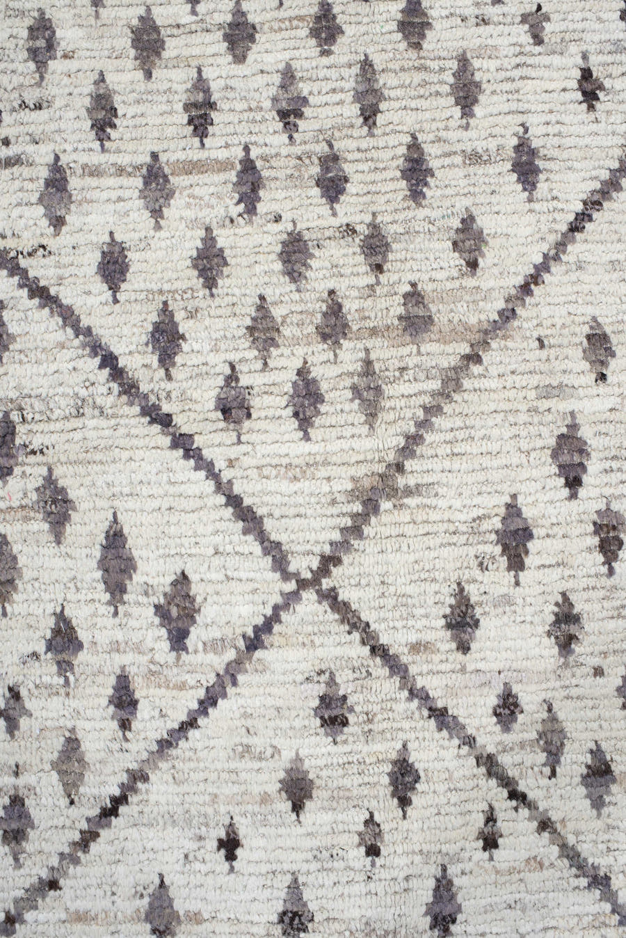 12' x 17' one-of-a-kind handmade vintage Tulu oversize rug. Color palette: ivory, charcoal, taupe, brown, gray, black, beige