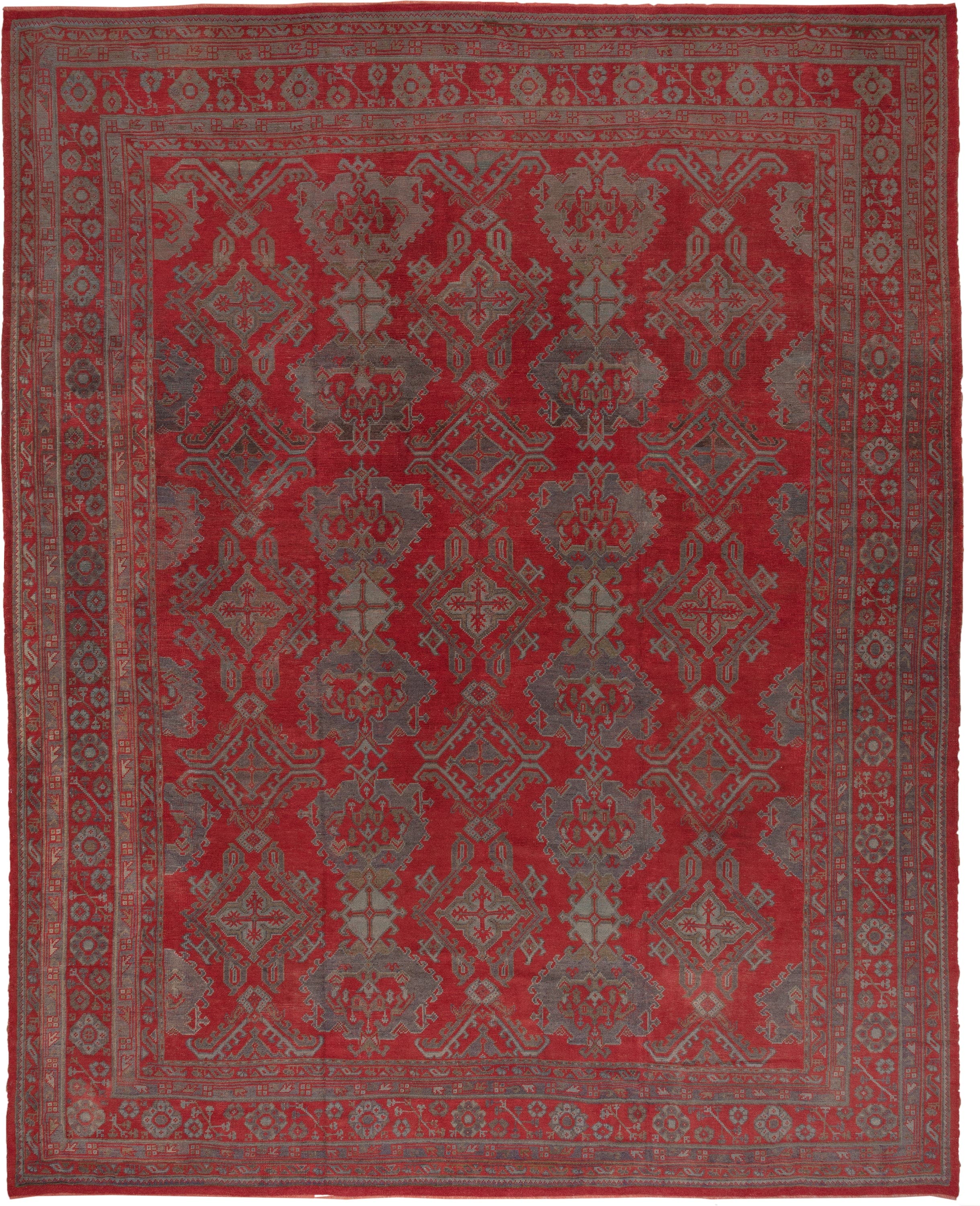 8' x 12' one-of-a-kind handmade vintage Kilim large size rug. Color palette: red, taupe, rose, brick, dusty mauve, beige
