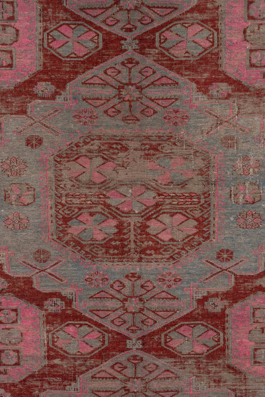 11' x 15' one-of-a-kind handmade vintage Kilim oversize rug. Color palette: rose, brick red, taupe, dusty pink, brown