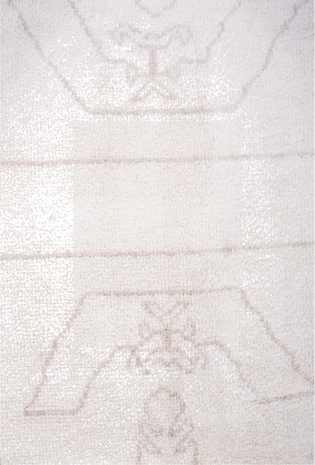 8' x 10' one-of-a-kind handmade vintage Moroccan large size rug. Color palette: floral white, gainsboro, gray