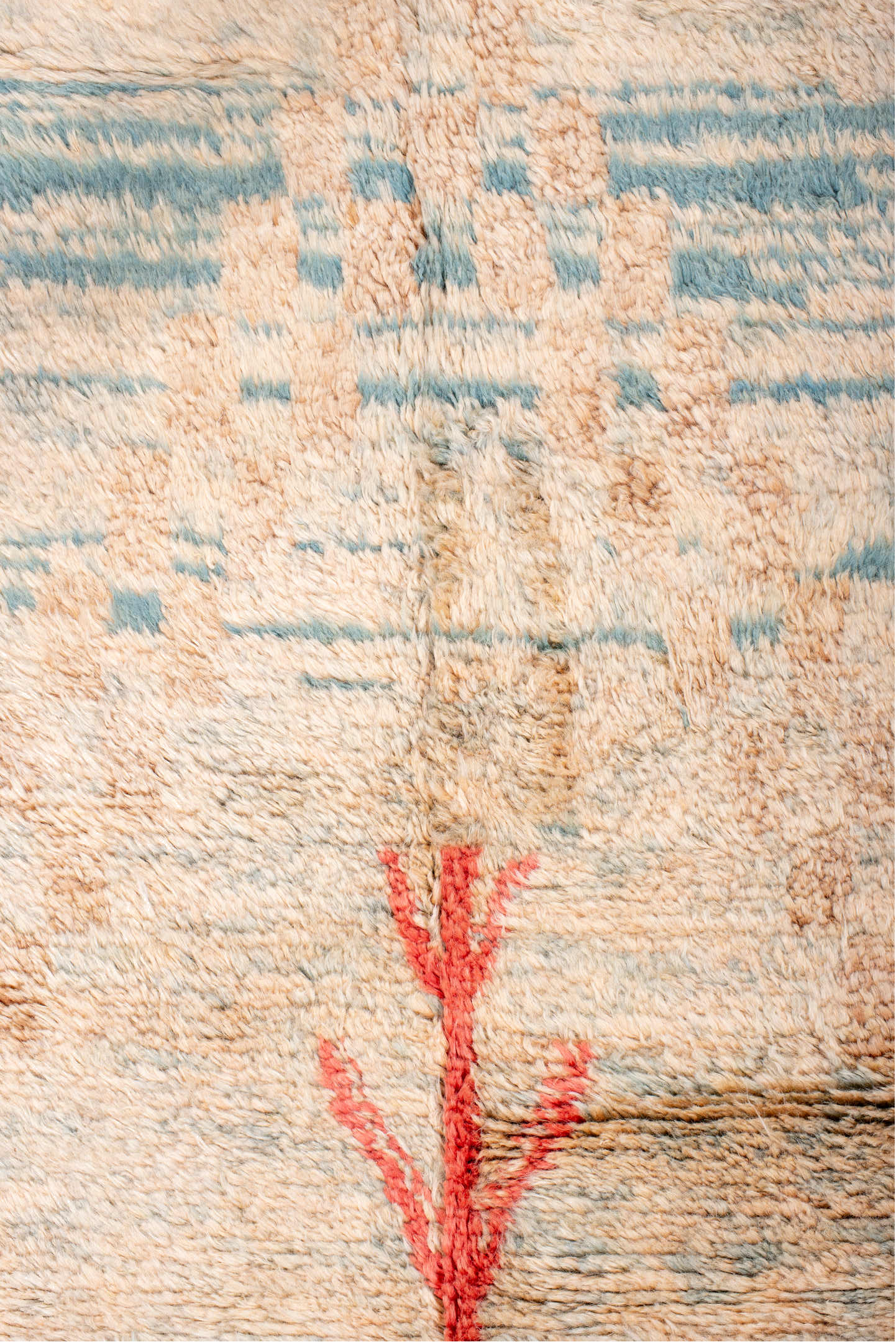 6' x 10' one-of-a-kind handmade vintage Moroccan large size rug. Color palette: brown, gray, light gray, off-white, pink