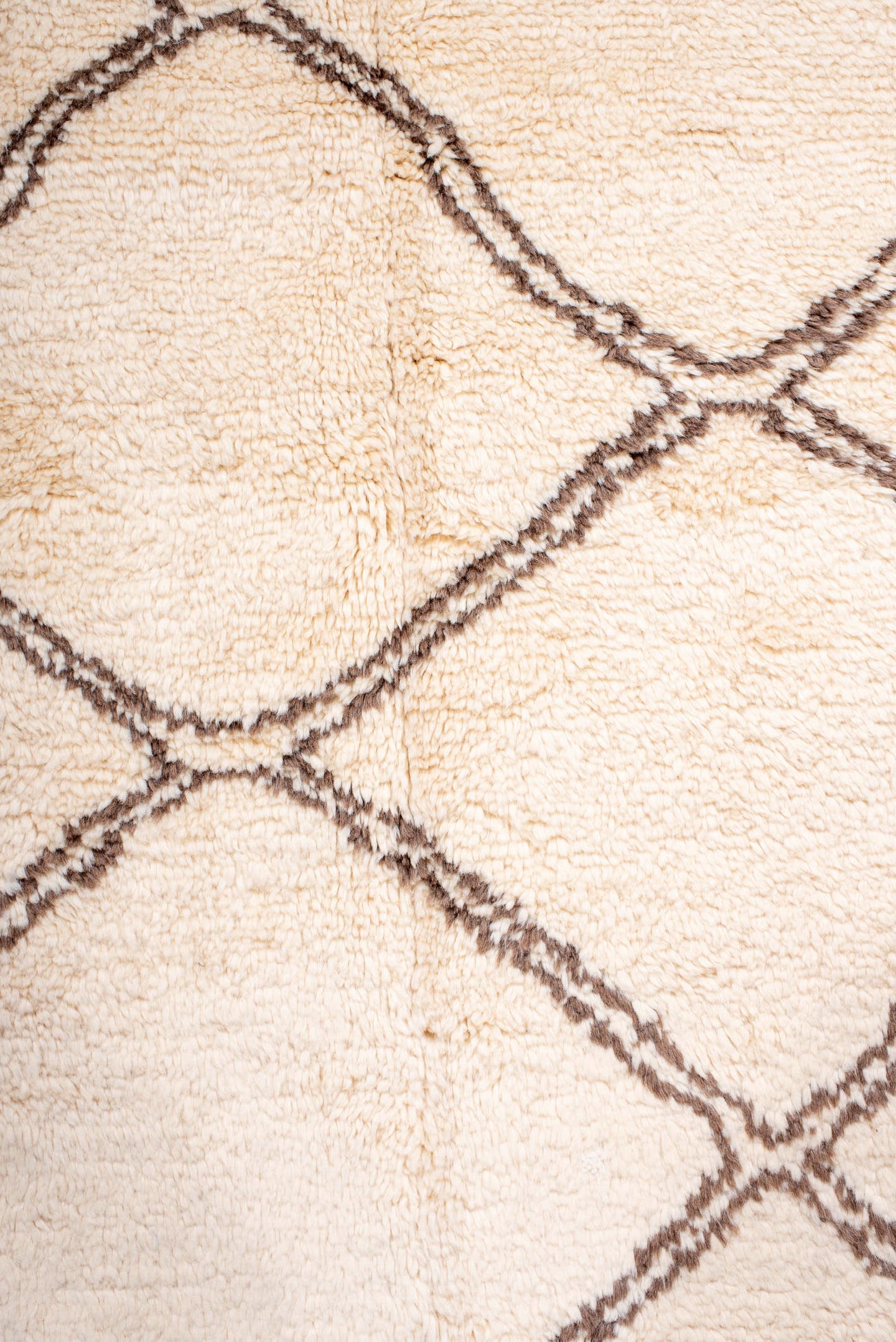 8' x 10' one-of-a-kind handmade vintage Moroccan large size rug. Color palette: ivory, brown, cream, taupe, beige, gray