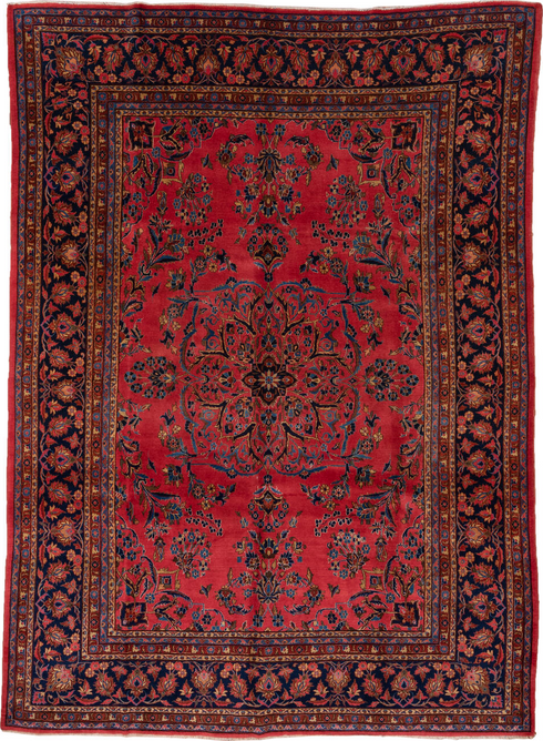 Antique Kashan Area Rug (8' x 12')