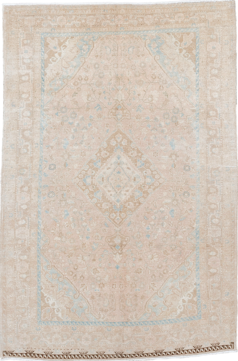 3' x 5' one-of-a-kind handmade vintage Sarouk small size rug. Color palette: brown, dark gray, gainsboro, gray, light gray