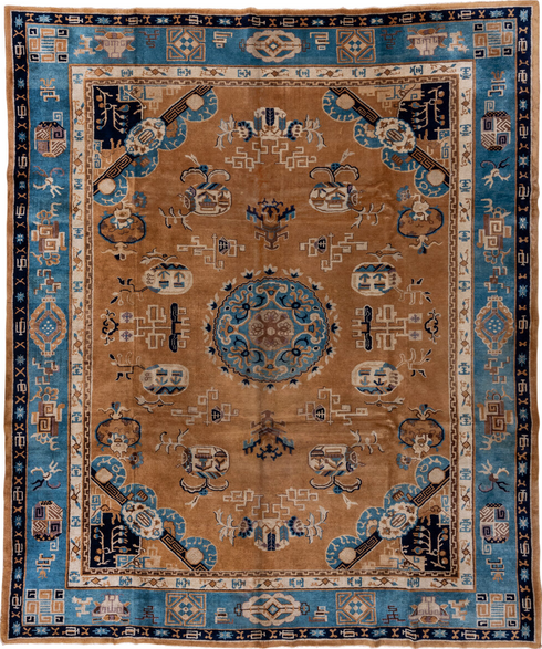 Antique Chinese Area Rug (9' x 11')