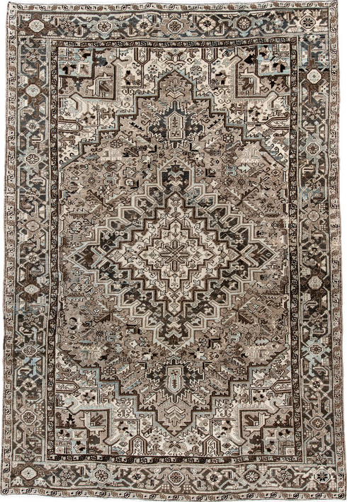 Antique Heriz Area Rug (7' x 11')