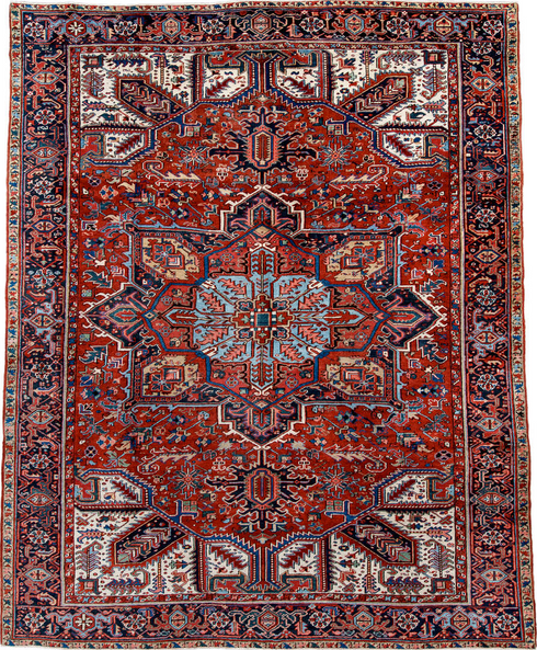 Antique Heriz Area Rug (8' x 11')