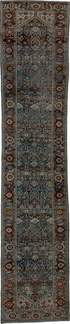 Antique Malayer Runner Rug (3' x 16')