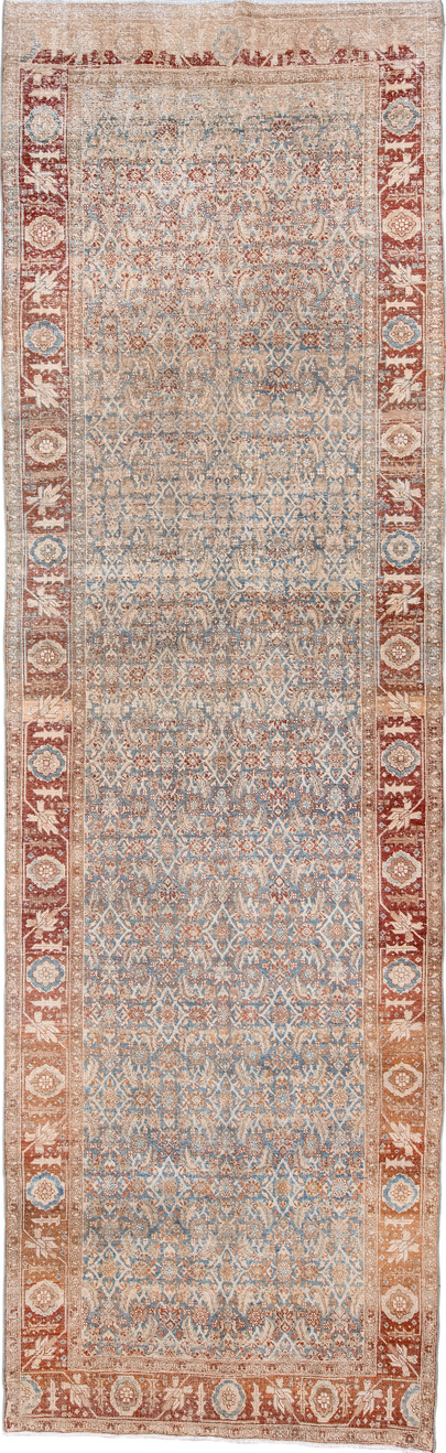 Antique Bidjar Runner Rug (4' x 15')