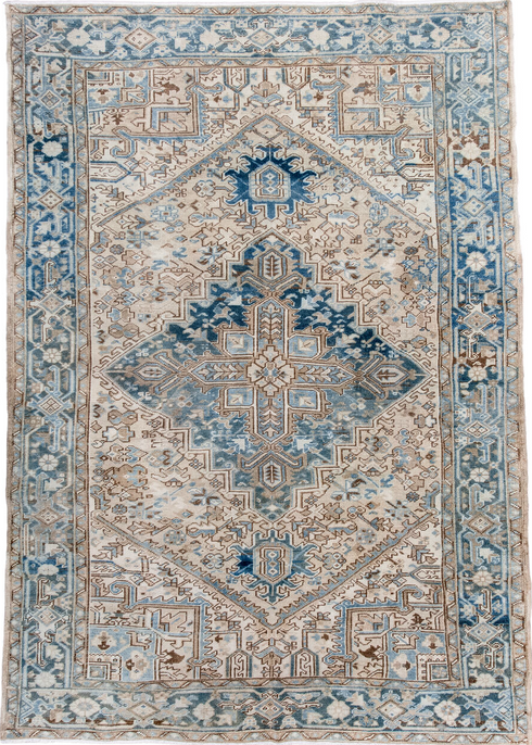 Antique Heriz Area Rug (6' x 9')