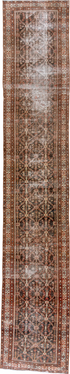 Antique Mahal Runner Rug (3' x 16')