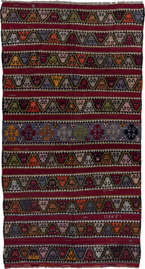 Antique Kilim Area Rug (6' x 12')