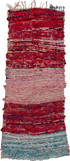Vintage Rag Rug Runner Rug (3' x 8')