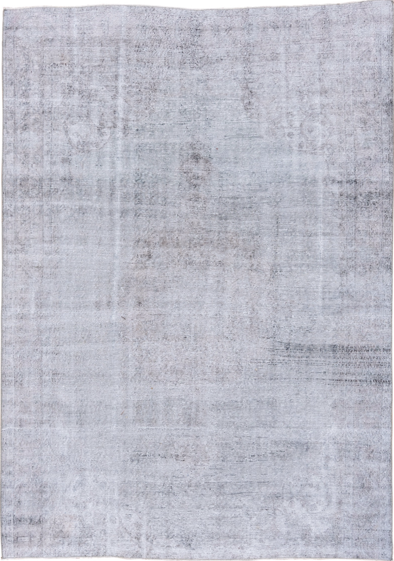 6' x 9' one-of-a-kind handmade vintage Oushak medium size rug. Color palette: blue, dark gray, gainsboro, gray, lavender