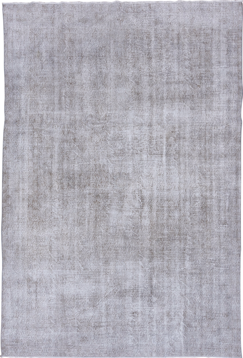 8' x 11' one-of-a-kind handmade vintage Sparta large size rug. Color palette: dim gray, gainsboro, gray, light blue