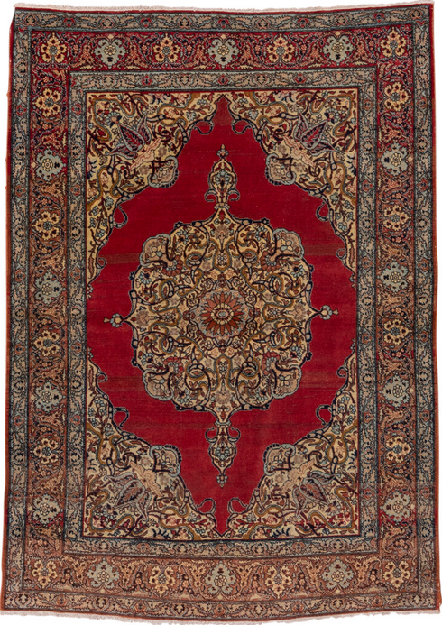 Antique Tabriz Area Rug (4' x 5')
