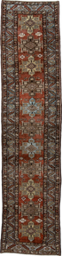 Antique Heriz Runner Rug (3' x 12')