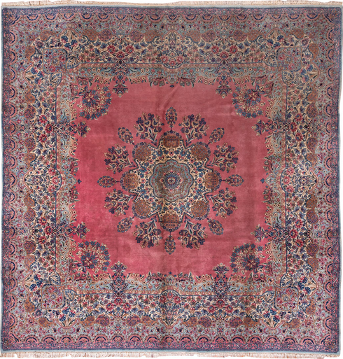 Antique Kerman Area Rug (9' x 10')