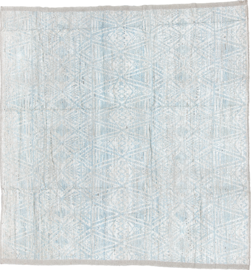 10' x 10' one-of-a-kind handmade vintage Tulu large size rug. Color palette: dark gray, dim gray, gainsboro, gray