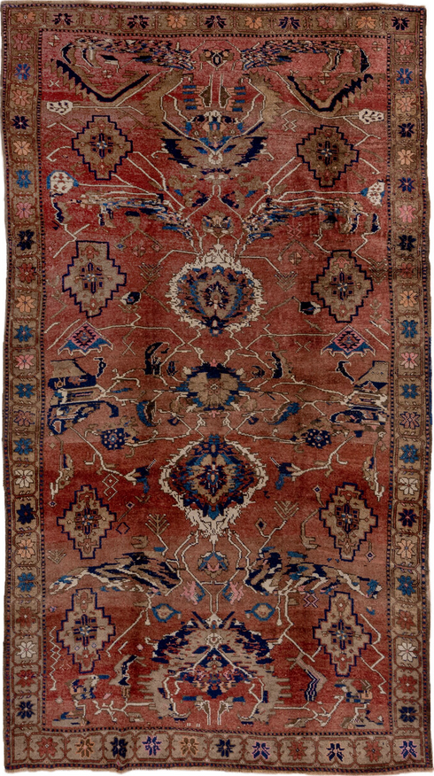 Antique Karabagh Area Rug (7' x 13')