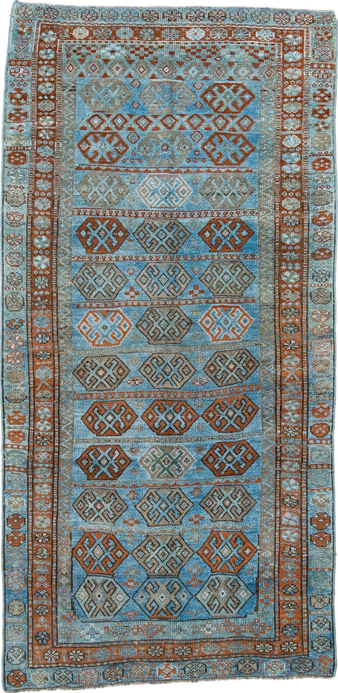 Antique Kurd Runner Rug (4' x 8')