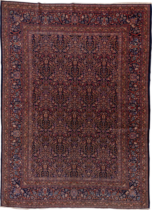 Vintage Kashan Area Rug (8' x 11')
