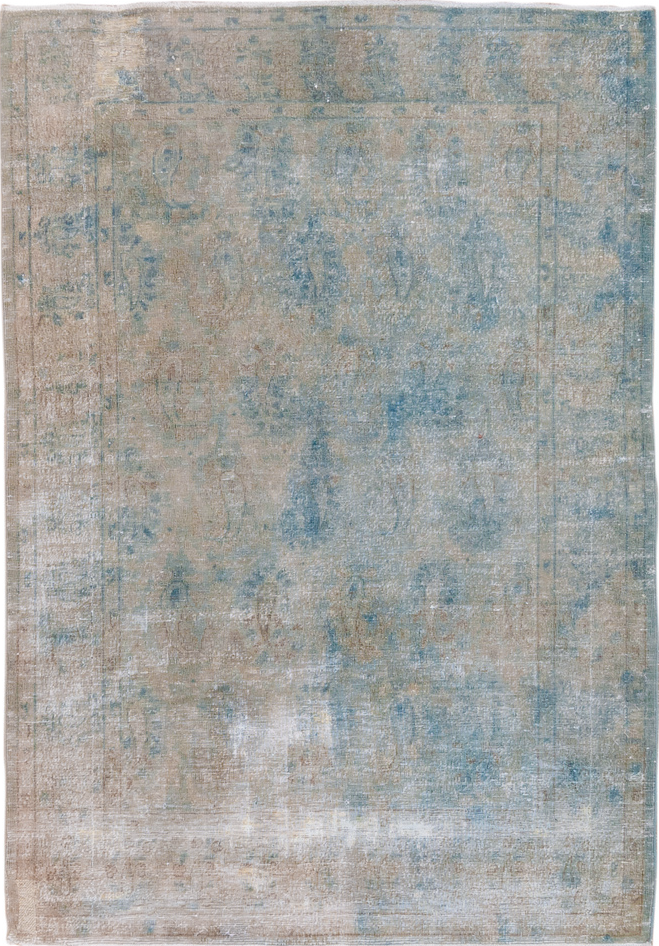 3' x 4' one-of-a-kind handmade vintage Tabriz small size rug. Color palette: dark gray, dim gray, gainsboro, gray