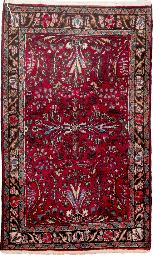Antique Dargazin Area Rug (2' x 4')
