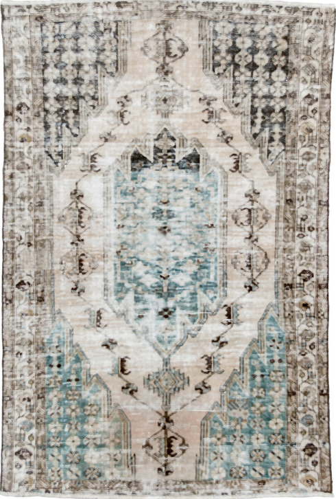Vintage Mazlaghan Area Rug (4' x 6')