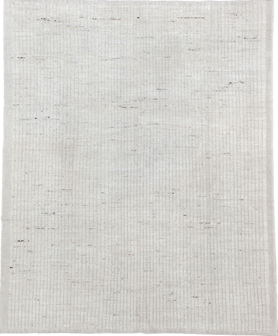 8' x 10' one-of-a-kind handmade vintage Tulu large size rug. Color palette: dark gray, dim gray, gainsboro, gray, light gray