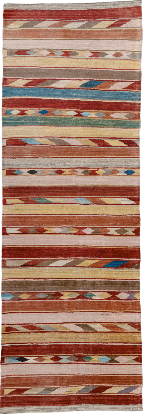 Vintage Kilim Runner Rug (3' x 9')
