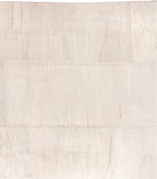 13' x 23' one-of-a-kind handmade vintage Tulu oversize rug. Color palette: antiquewhite, floral white, gray, lavender blush