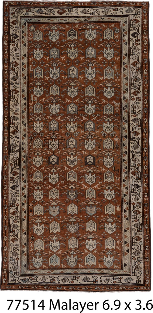 Antique Malayer Area Rug (3' x 6')