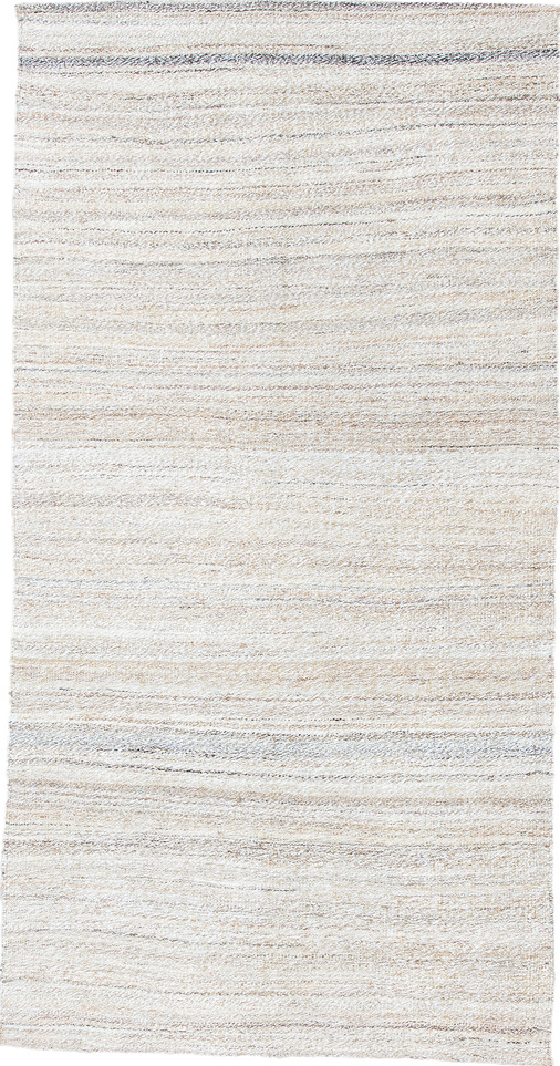 3' x 5' one-of-a-kind handmade vintage Kilim small size rug. Color palette: dark gray, gainsboro, ghost white, gray