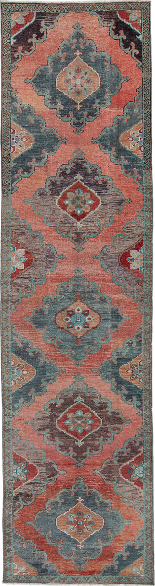 Antique Oushak Runner Rug (3' x 11')