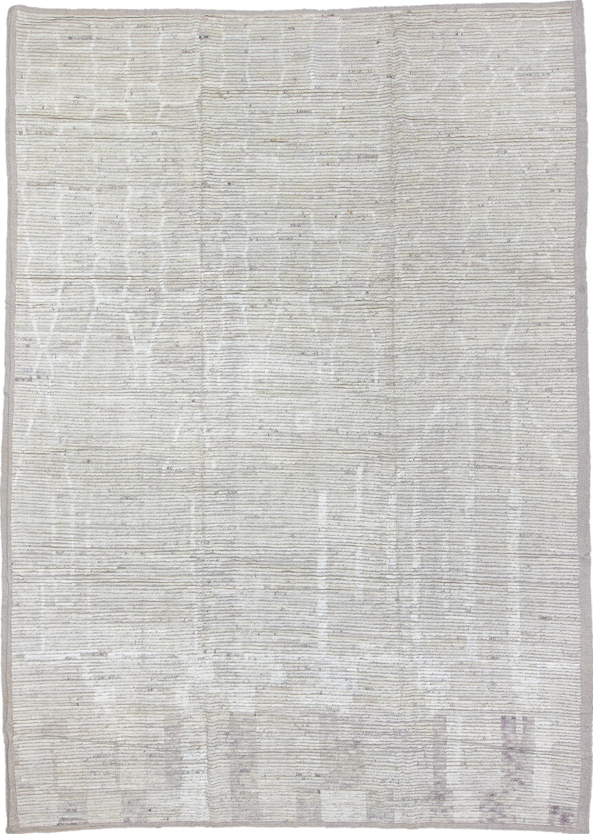 10' x 14' one-of-a-kind handmade vintage Tulu large size rug. Color palette: dark gray, gainsboro, gray, light gray