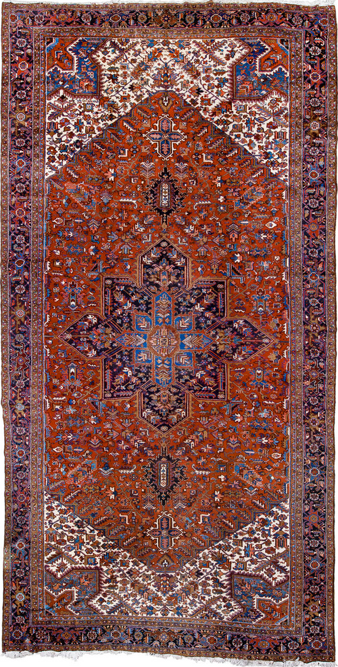 Antique Heriz Area Rug (11' x 21')