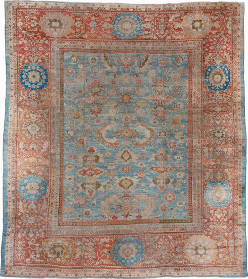 Antique Sultanabad Area Rug (11' x 13')
