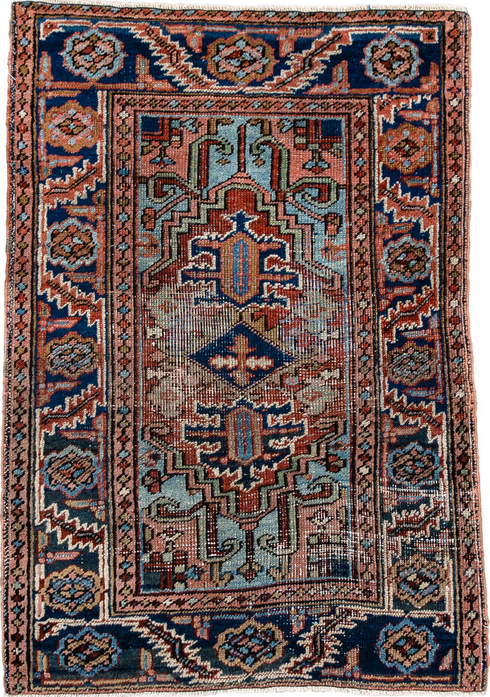 Antique Heriz Area Rug (2' x 3')