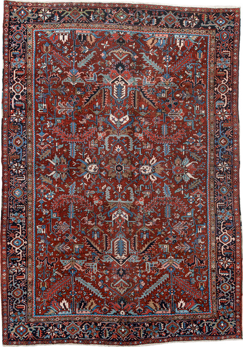 Antique Heriz Area Rug (7' x 10')
