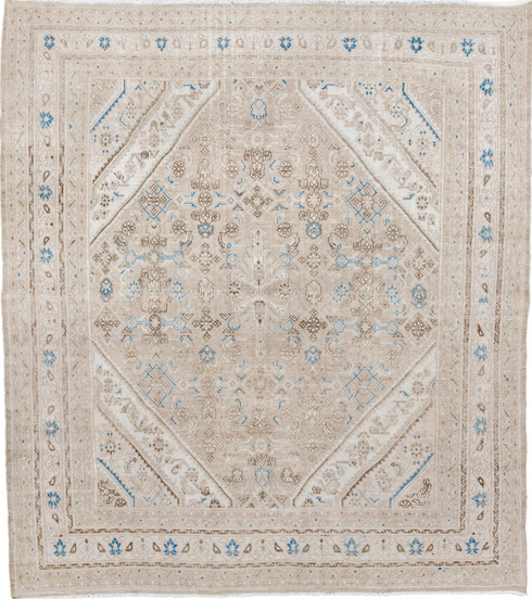 Antique Bibikabad Area Rug (7' x 8')